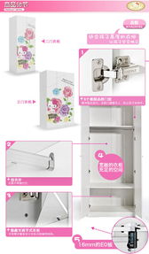 酷漫居kt夢(mèng)幻玫瑰二門(mén)衣柜 多功能存儲(chǔ)解決方案